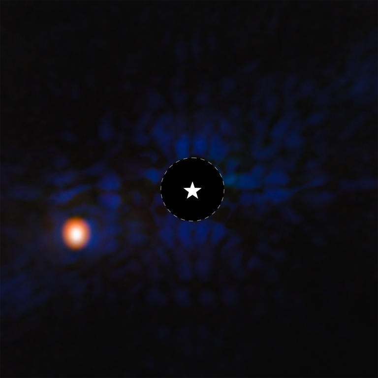 This is a real image of a huge super Jupiter exoplanet near Earth, and ...