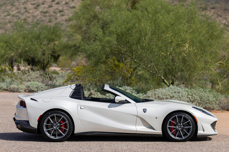 No reserve 2021 Ferrari 812 GTS in Bianco Italia crosses the block at ...