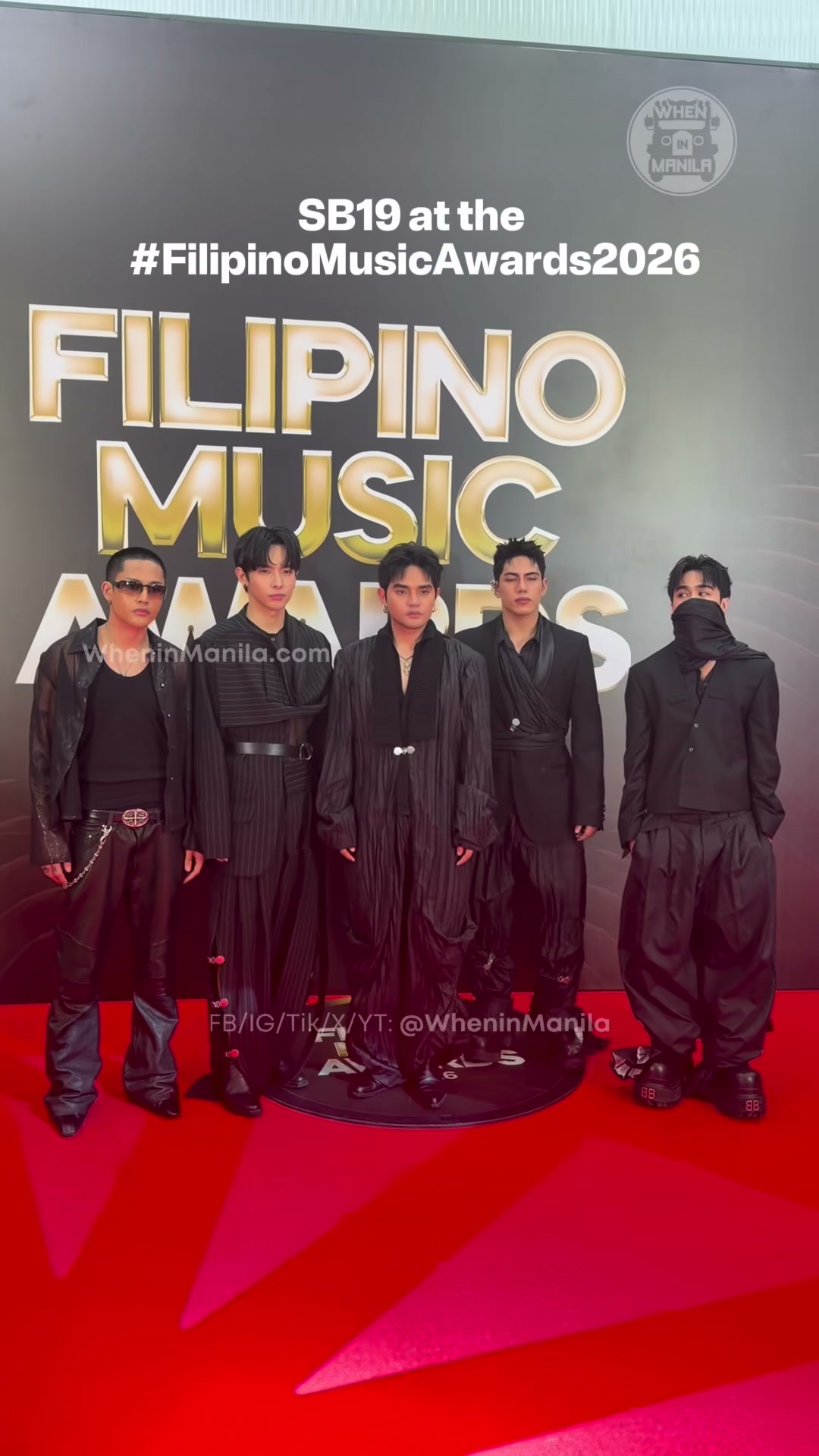 SB19 makes a statement on the Filipino Music Awards red carpet