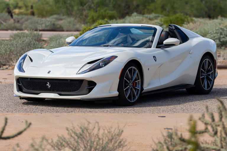 No reserve 2021 Ferrari 812 GTS in Bianco Italia crosses the block at ...