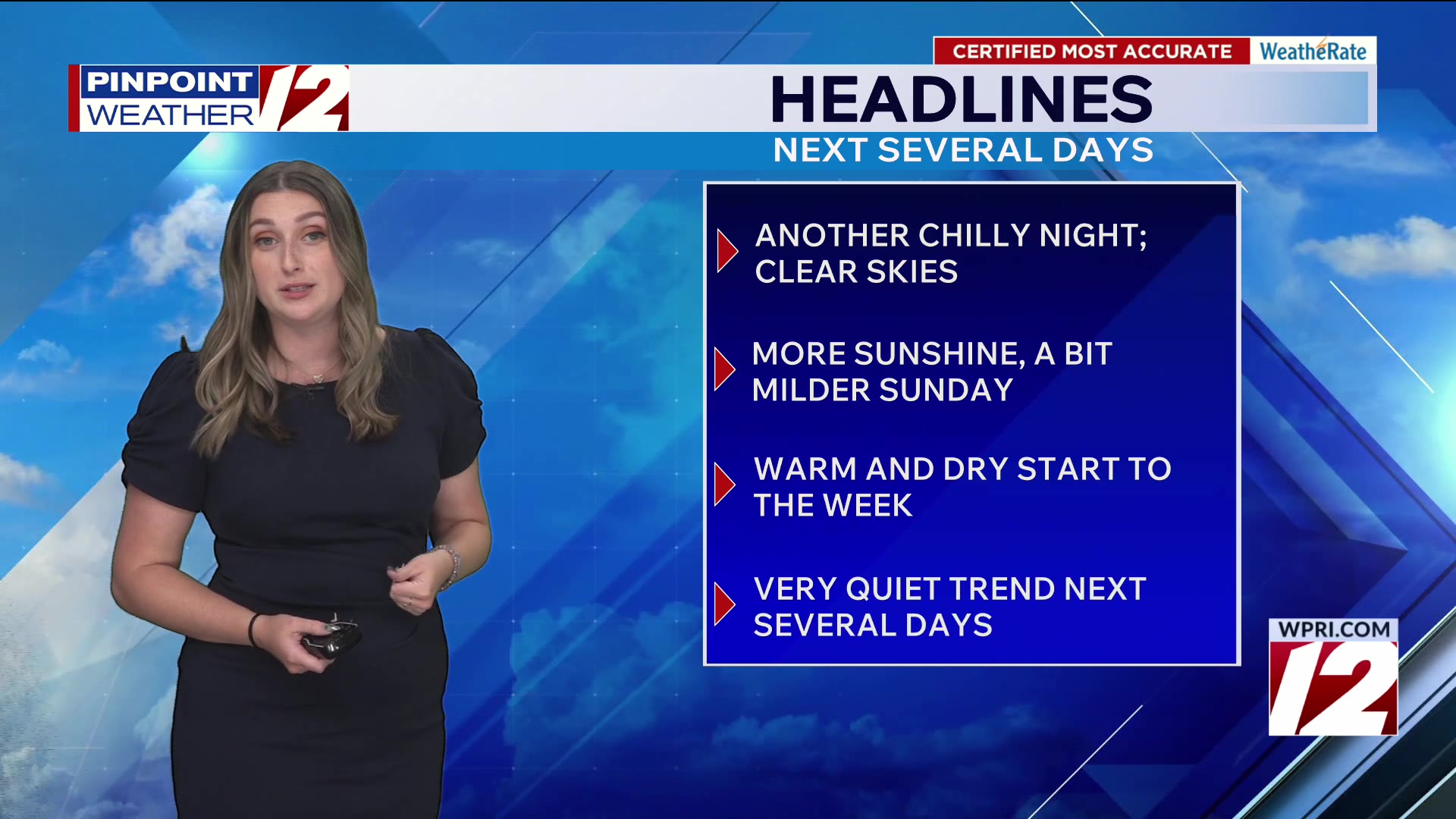 WPRI 12 weather forecast 10/24/26