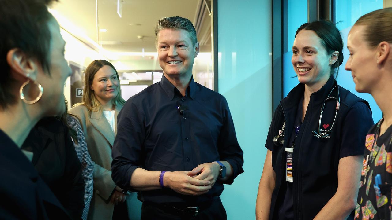 Labor wheels out health pitch in pre-election road trip