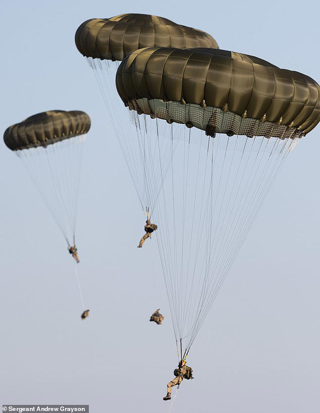 Moment hundreds of British troops parachute into Germany in 'biggest ...