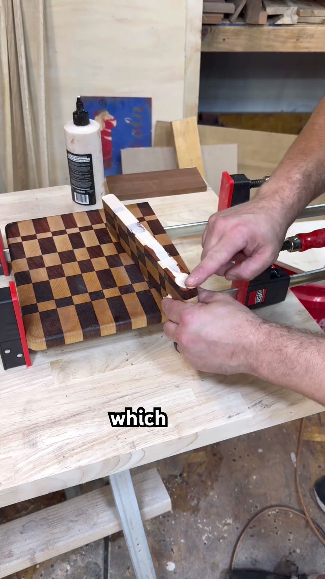 Fixing cracks in a cutting board I made my wife #woodshop #woodworking ...