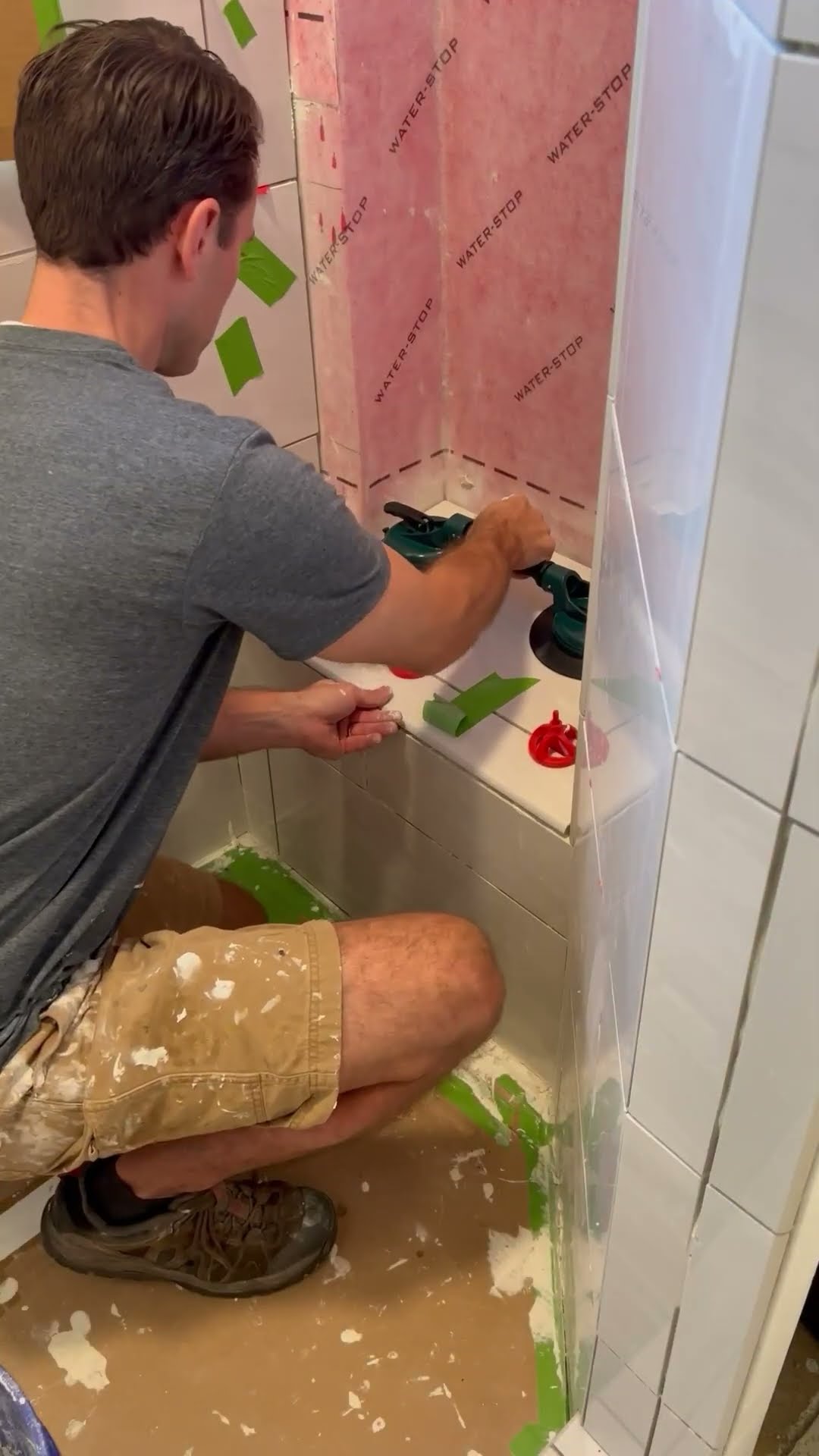 A custom tile shower from start to finish