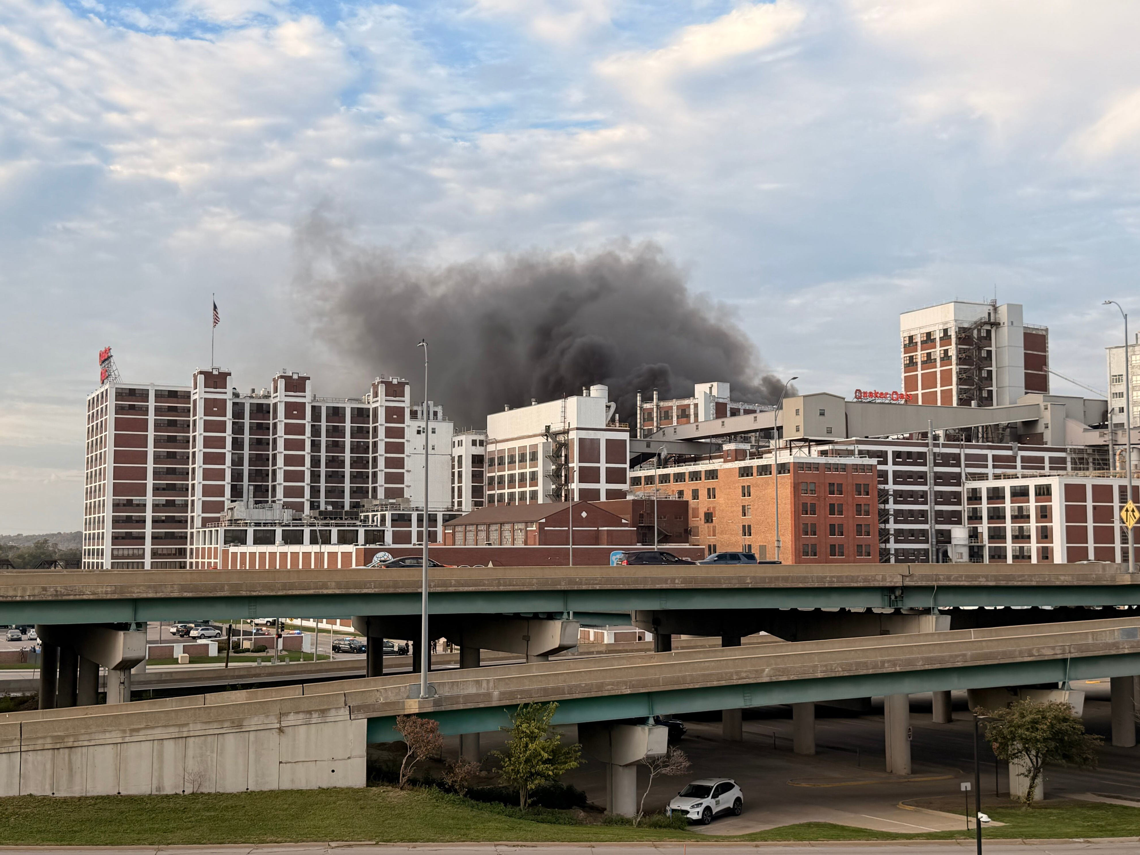 Fire, explosion reported at downtown Cedar Rapids factory