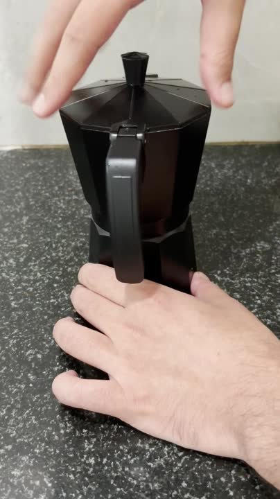 Stovetop coffee pot tips over and spills everywhere