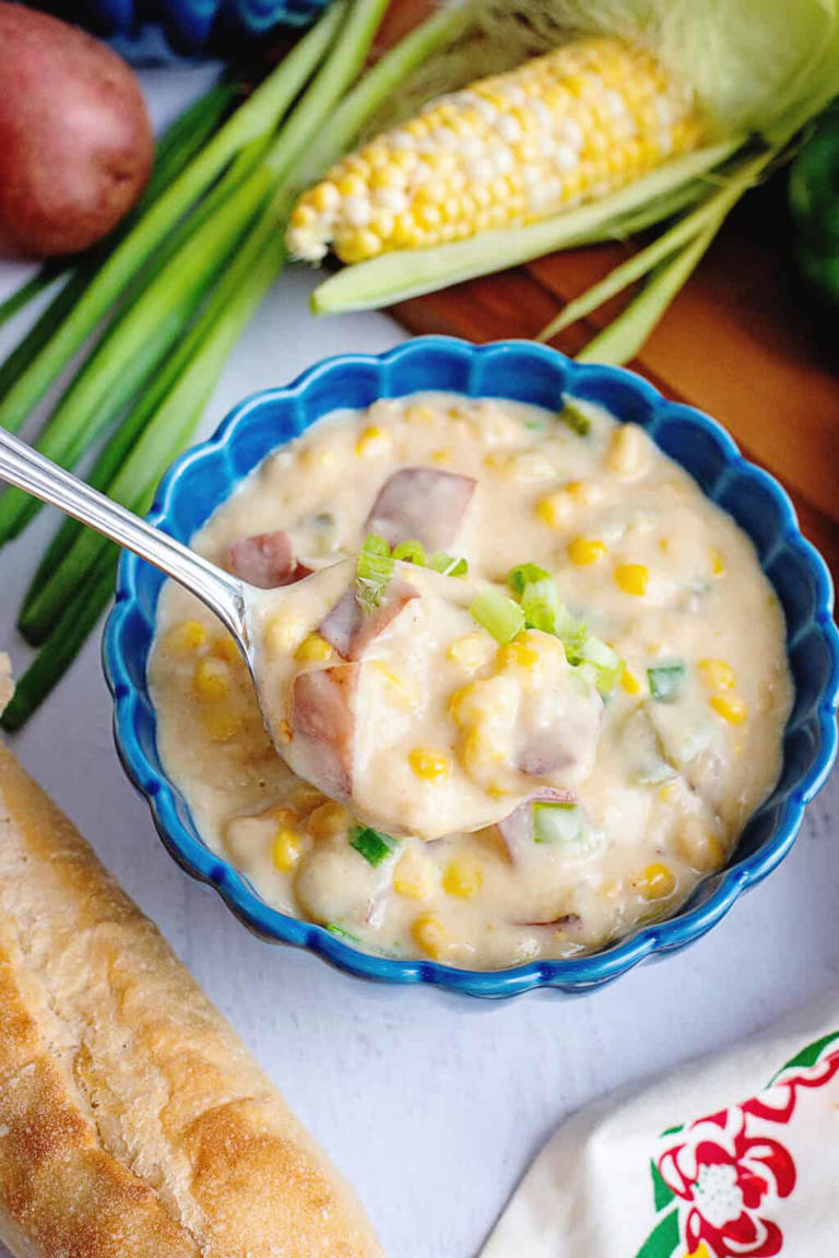 This creamy potato corn chowder is so good, you’ll want every last drop!