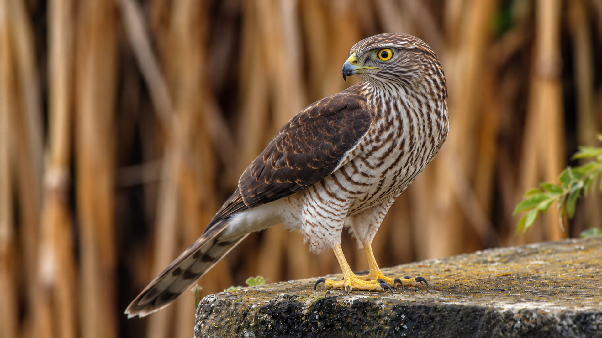 A hidden camera reveals where a Eurasian sparrowhawk watches for its ...