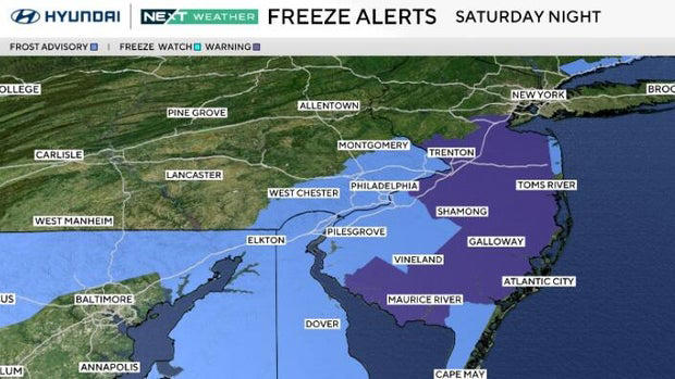 Freeze warning in effect for parts of Philadelphia region as chilly air ...