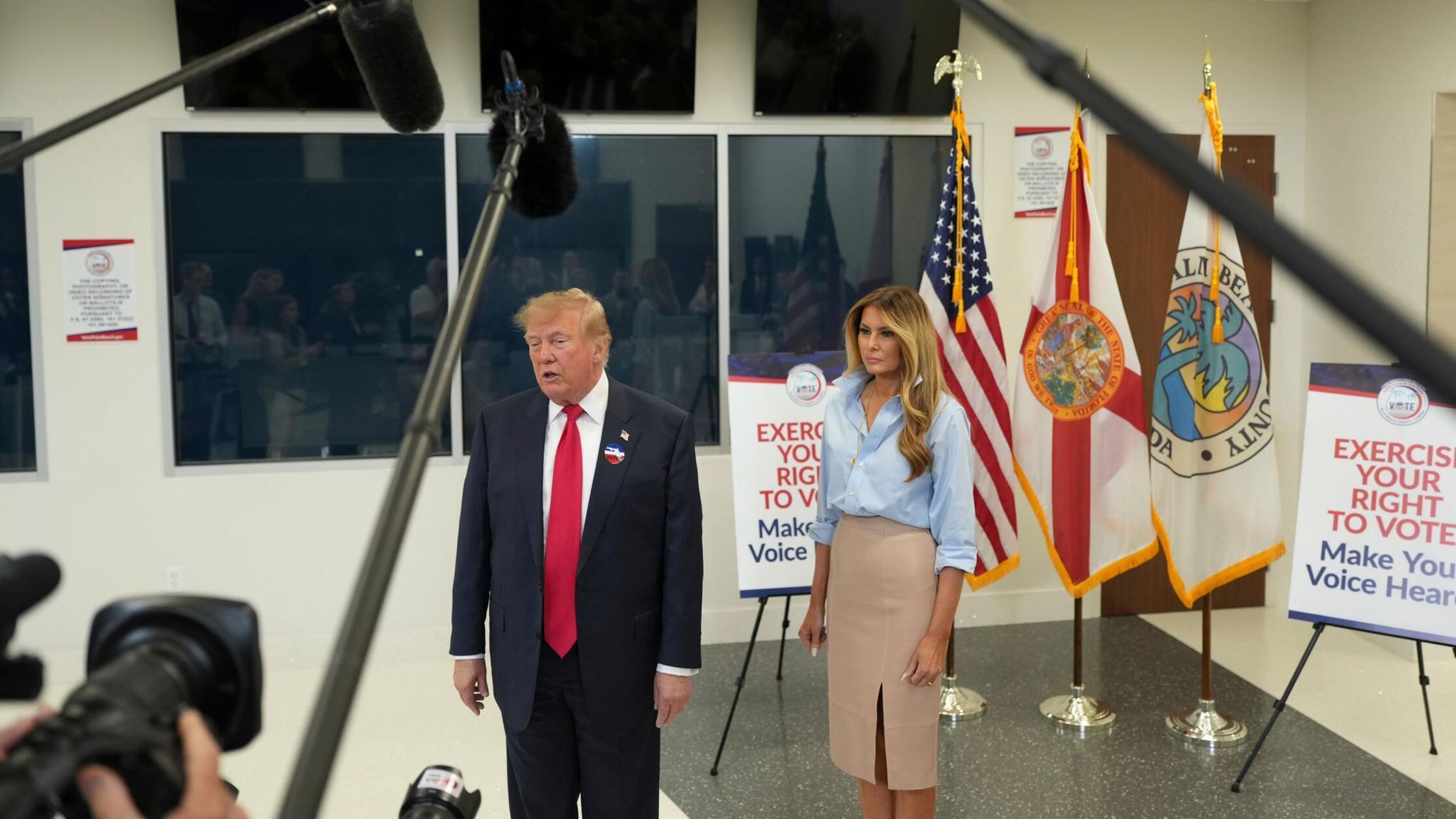 Er kam persönlich: Trump hat Stimme für Midterms abgegeben