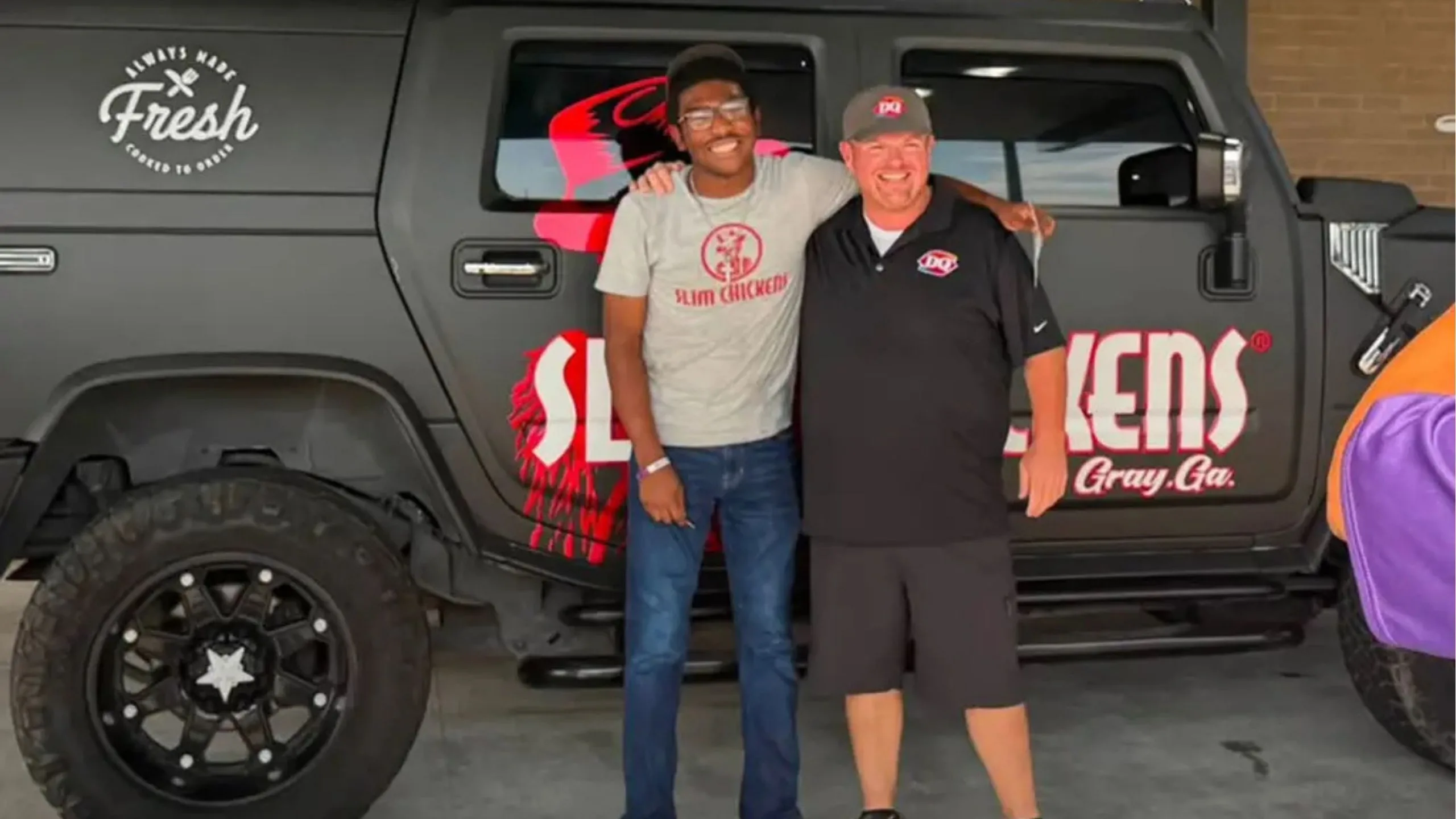 Fast-food worker who bought coworkers snacks gets a surprise Hummer