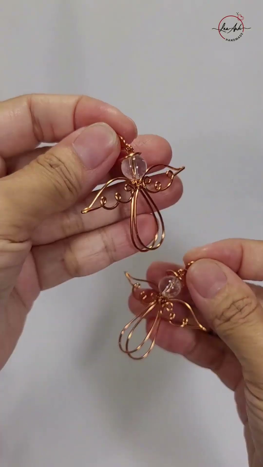 DIY wire wrapped angel pendant & earrings | Beginner-friendly jewelry ...