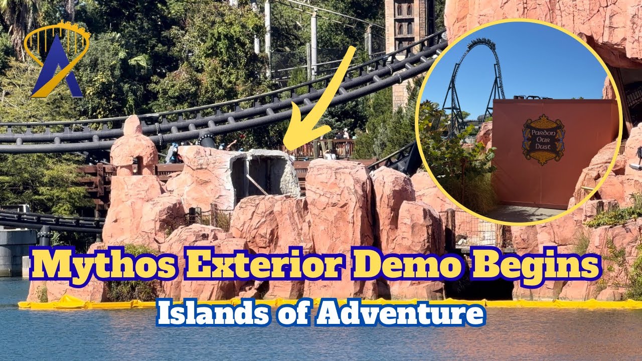 Exterior demolition begins at Mythos in Islands of Adventure!