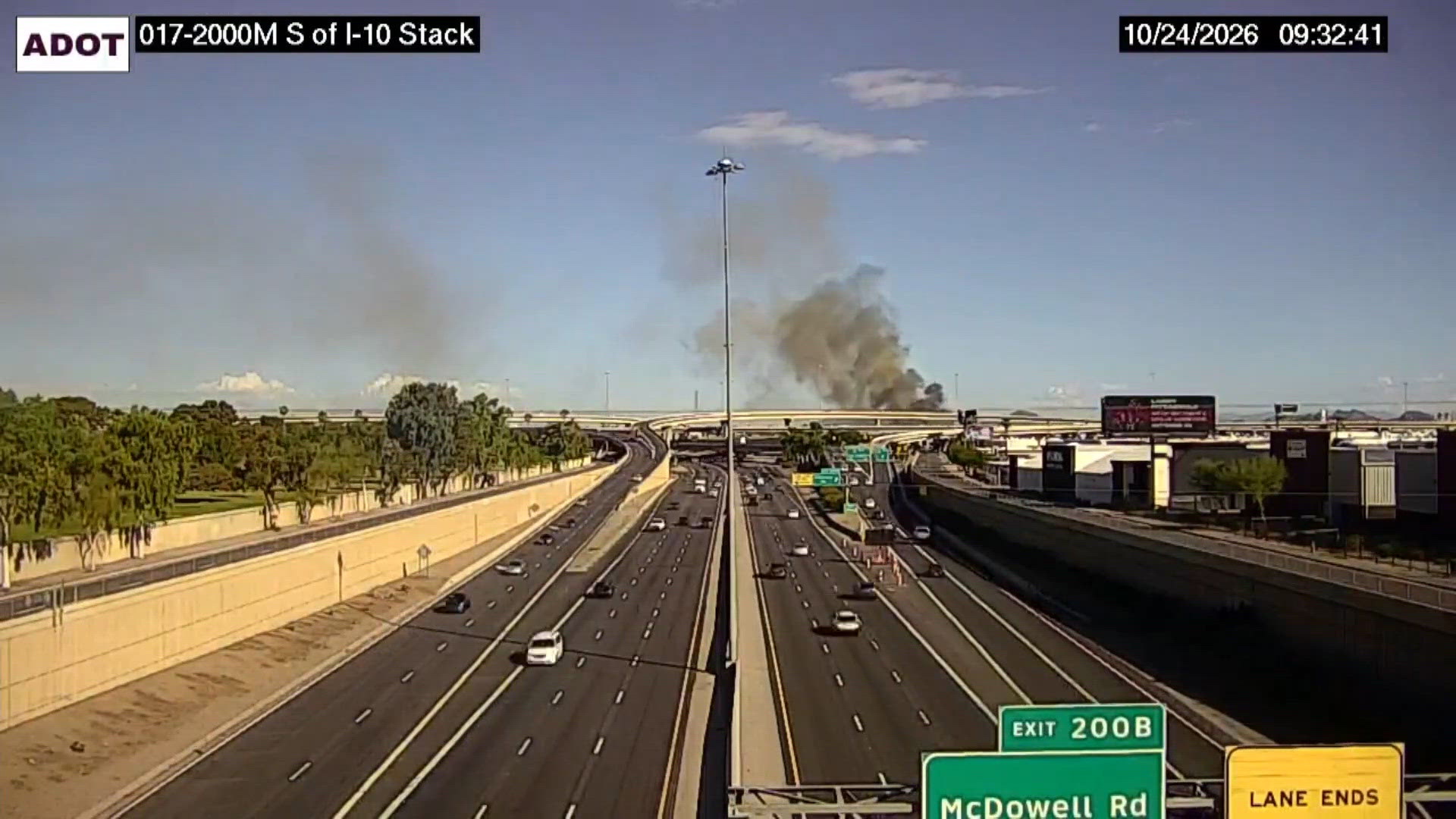 Recycling yard catches fire in Phoenix