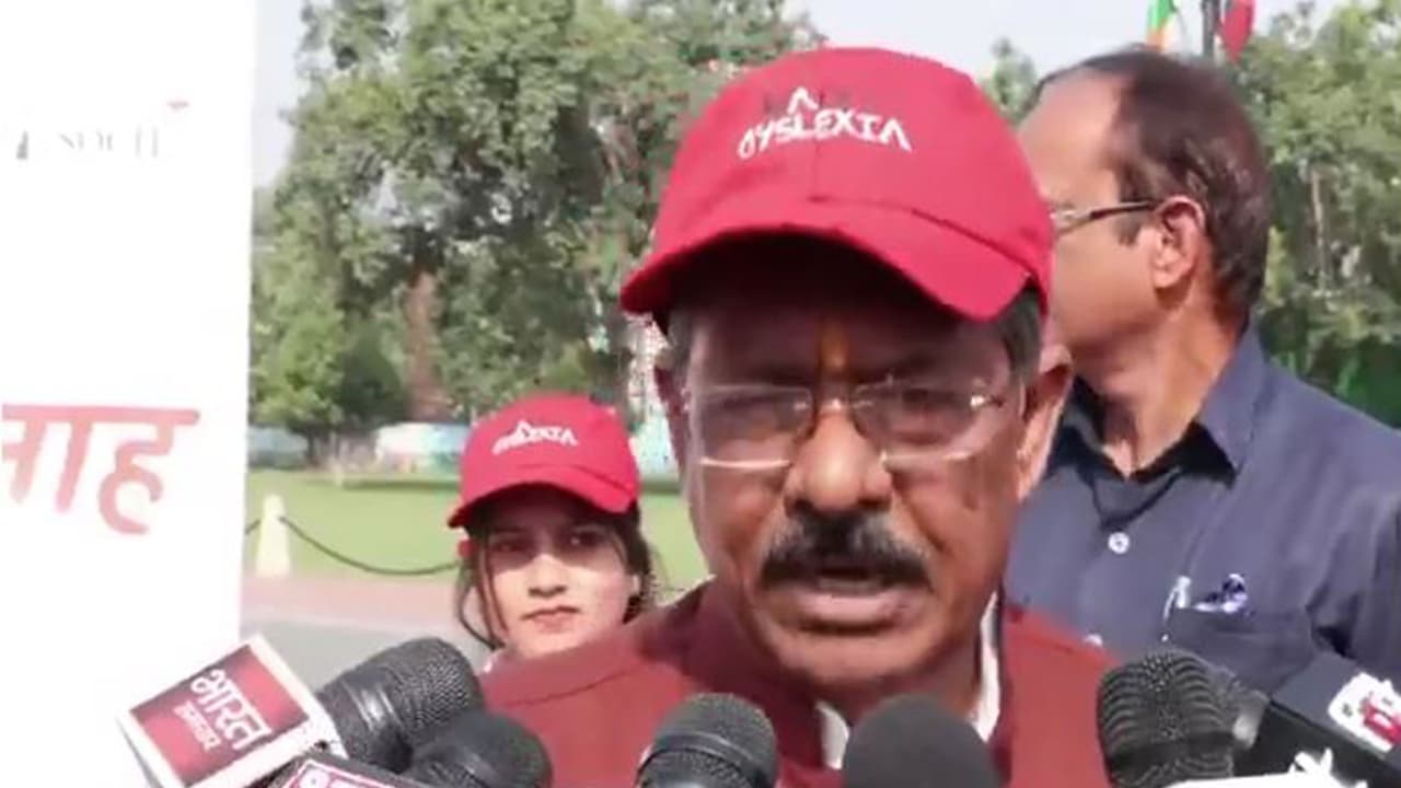 Delhi BJP president Harsh Malhotra joins awareness march for dyslexia