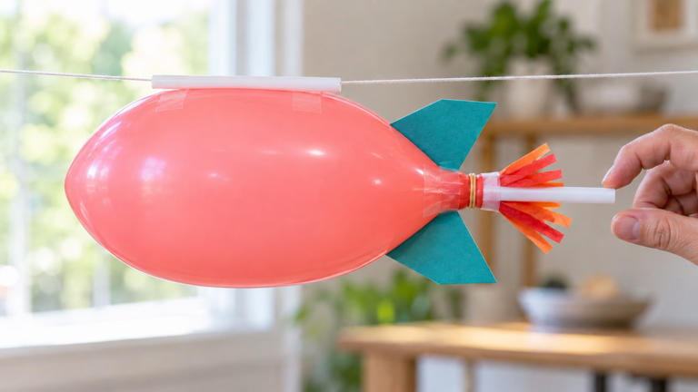 How to make a balloon rocket that travels along a string