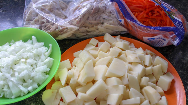 Sue's way to use leftover turkey is delicious! Creamy turkey soup ...