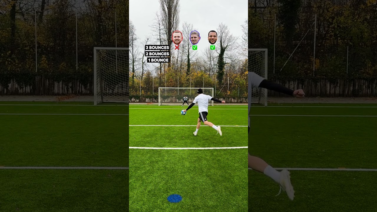 Die Bounce Challenge auf dem Fußballplatz