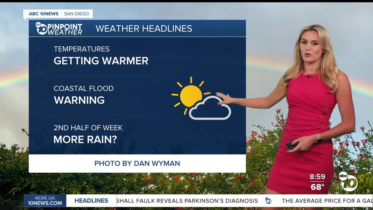 ABC 10News pinpoint weather with Ava Kershner: Coastal flood warning ...