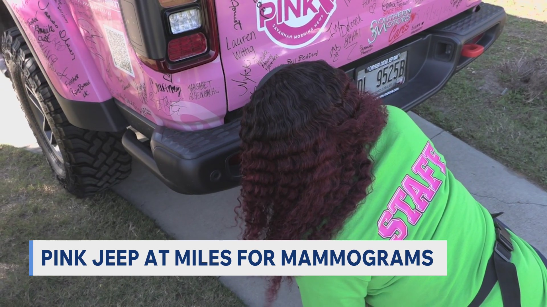 WSAV brings pink Jeep to Miles for Mammograms 5K