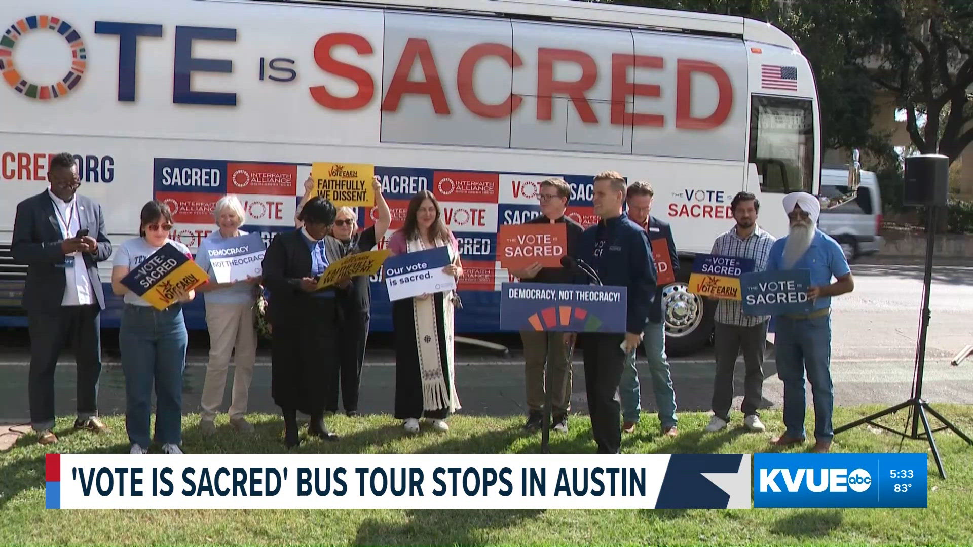 'Vote is sacred' bus tour stops in Austin