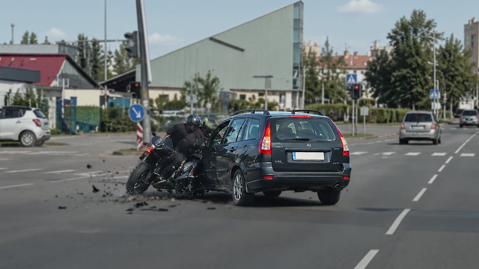 Motorbike incident caught on cam