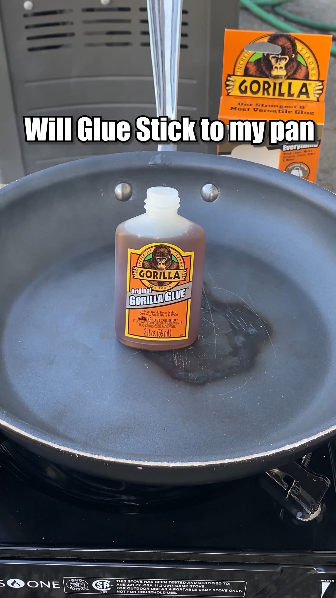 Will super glue stick to my pan?