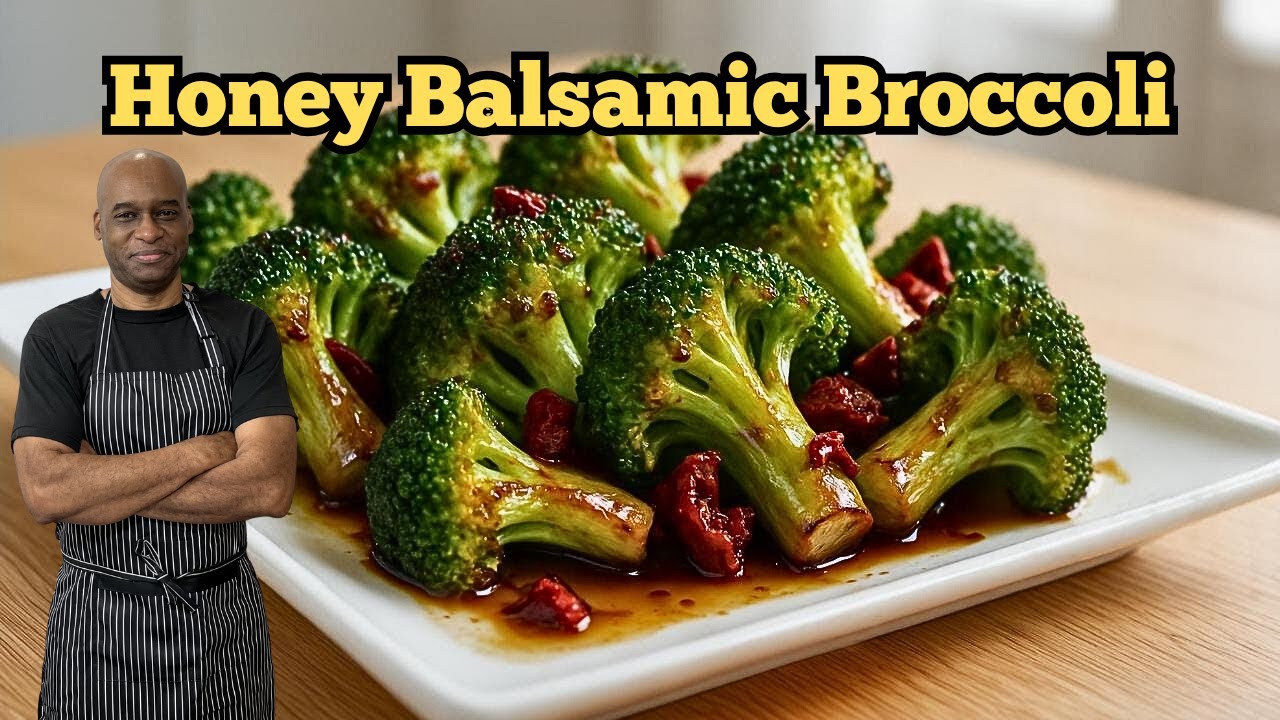 Citrus honey glazed broccoli with simple flavor