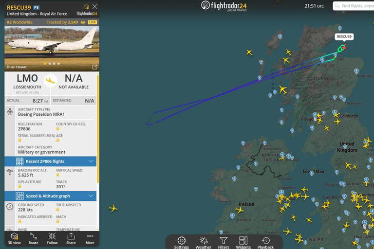 RAF responds to sanctioned oil tanker reportedly in distress off NI coast