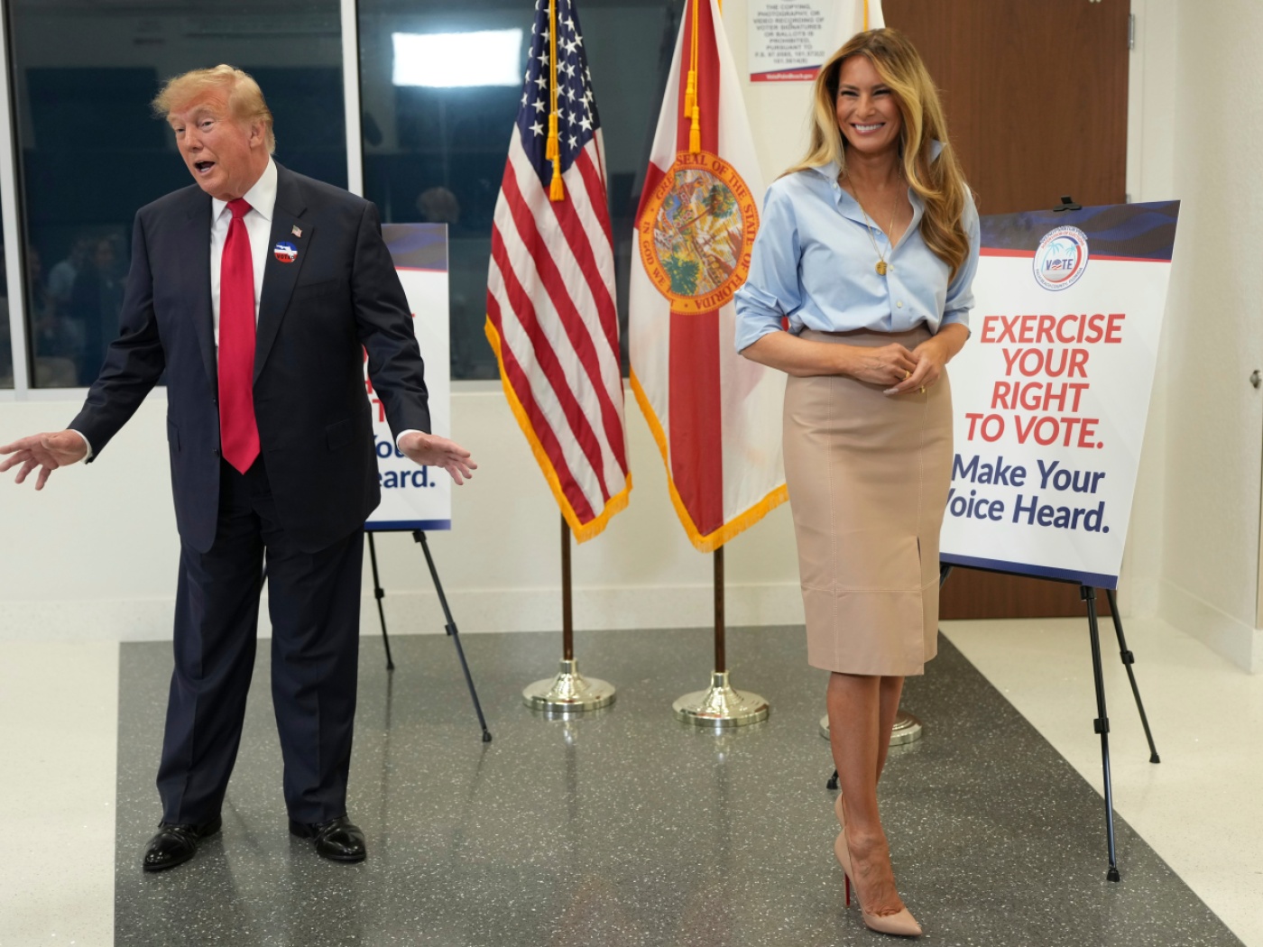 Er kam persönlich: Trump hat Stimme für Midterms abgegeben