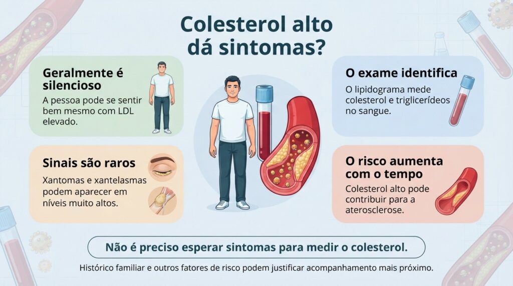 Colesterol alto dá sintomas?