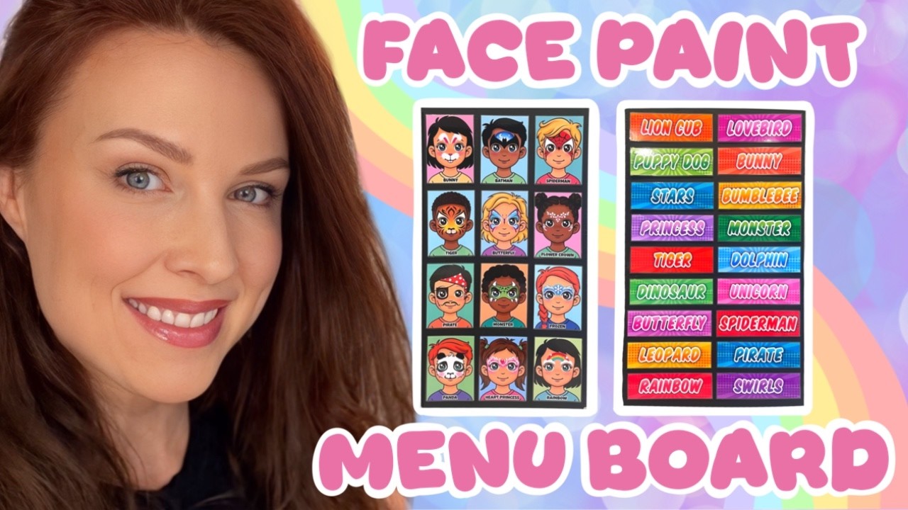 How to make a face painting menu display board