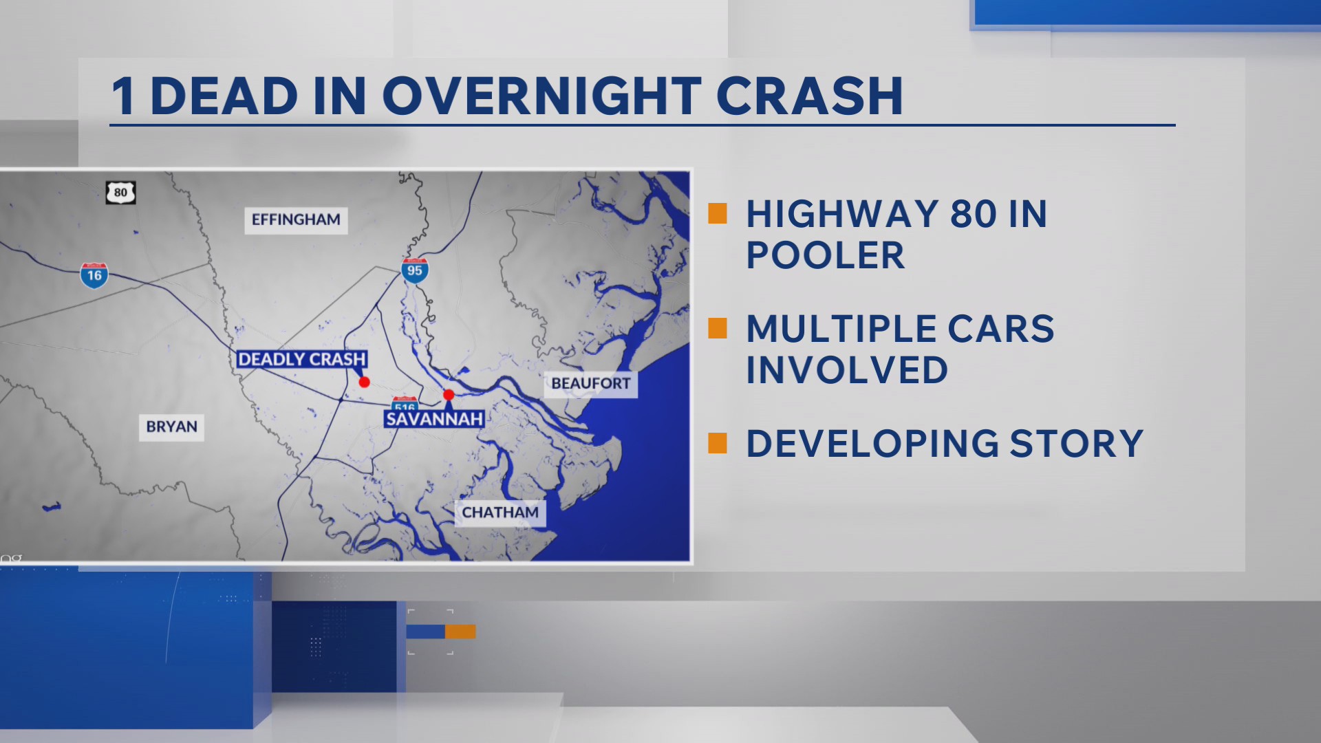 1 dead after Friday night crash in Pooler