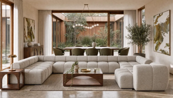 How to furnish an open-plan living and dining space: layout, scale and ...