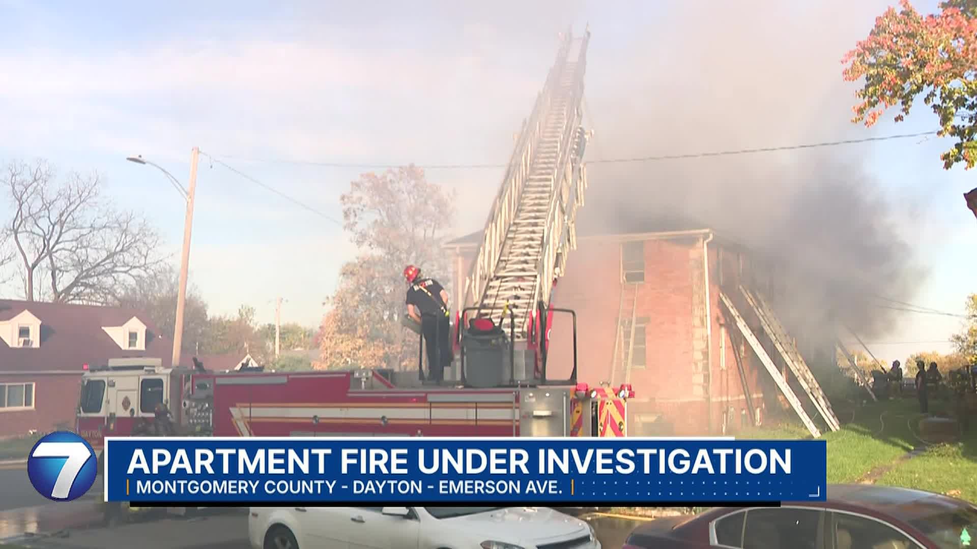 Fire causes roof collapse, significant damage at Dayton apartment building