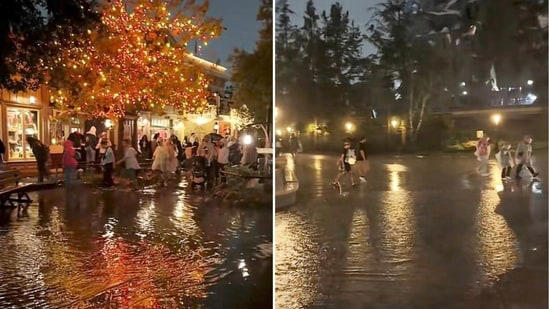 Disneyland flooded after sudden California downpour forces ride ...