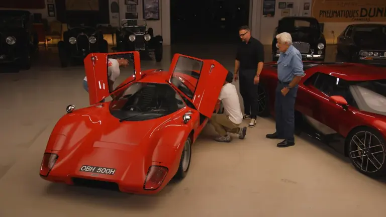 Jay Leno gets behind the wheel of Bruce McLaren's ultra-rare personal ...