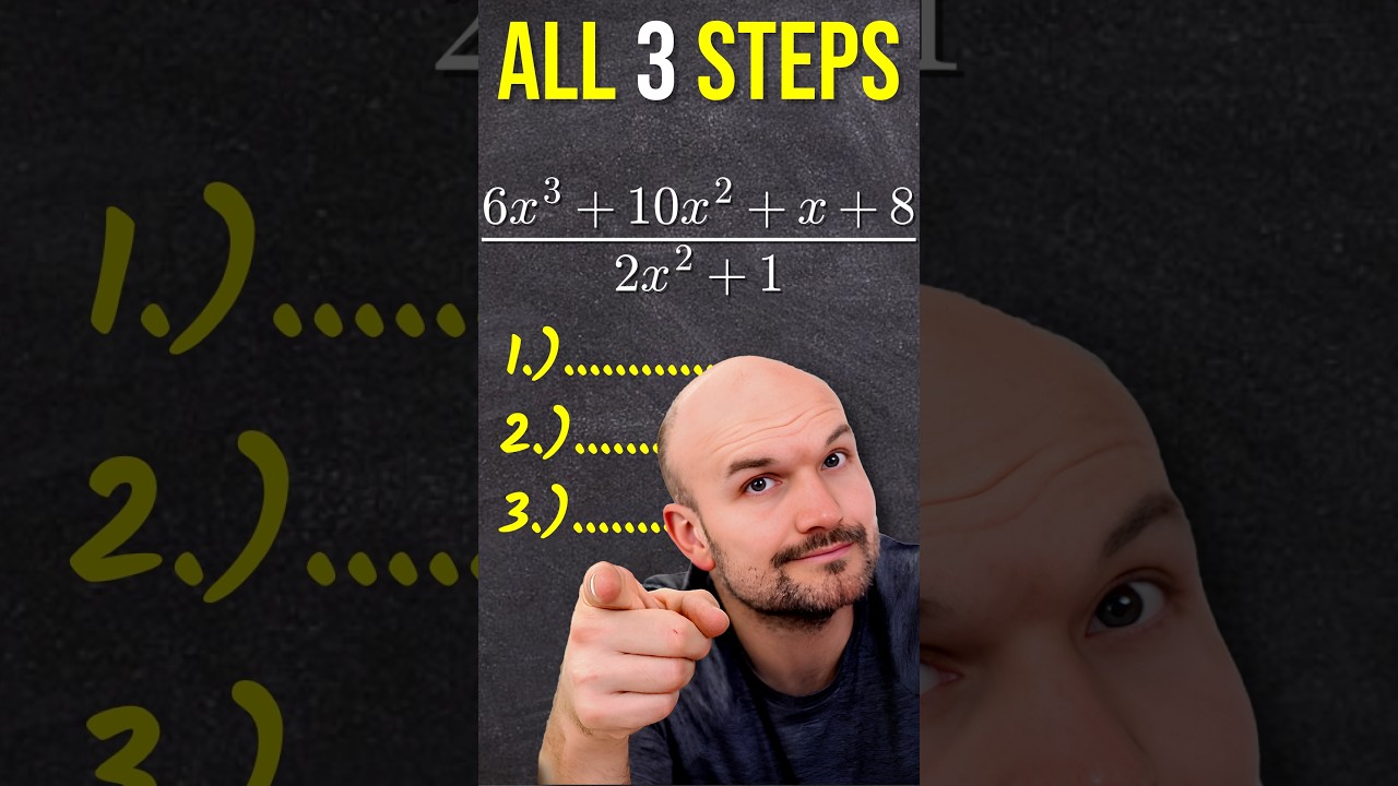 Where students mess up polynomial long division #math #algebra #shorts
