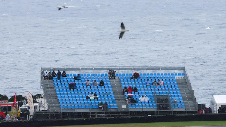 Cloud over MotoGP as wild weather hits Victoria