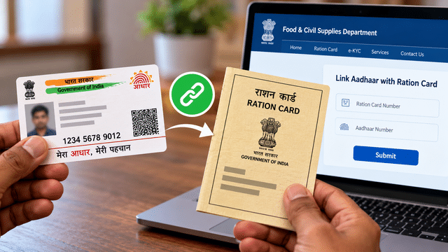 Aadhaar-ration card linking: How to complete the process online and offline