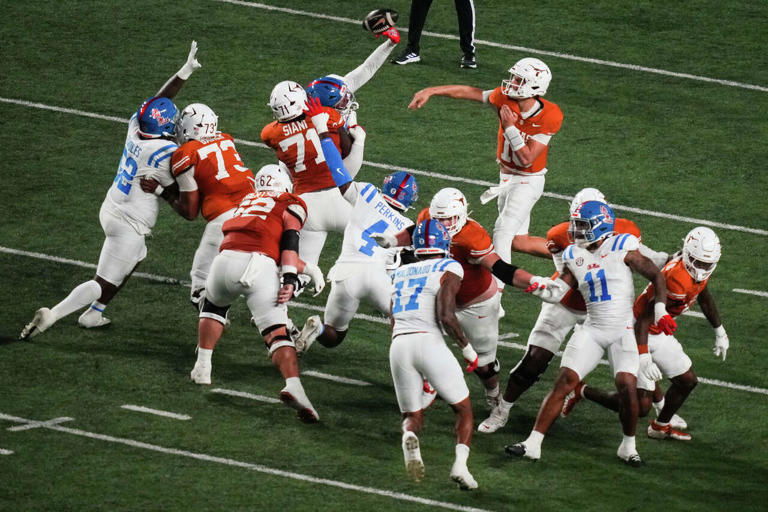 Texas Longhorns topple No. 7 Ole Miss: See the best photos from the ...
