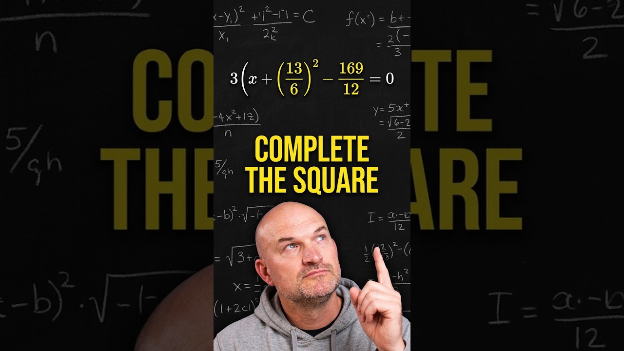 The first step to solving a quadratic by completing the square - Part 1