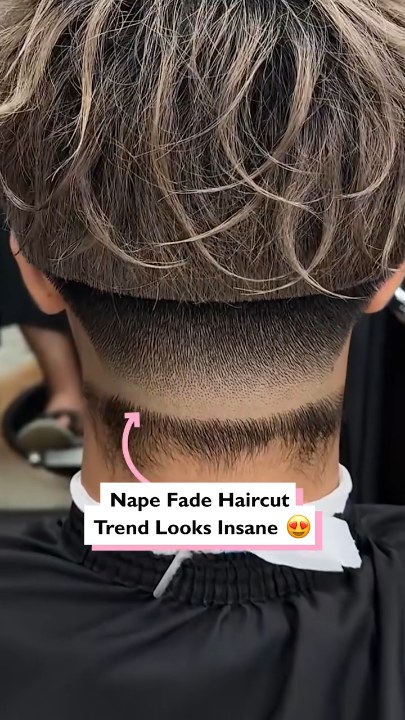 Nape fade haircut trend looks insane