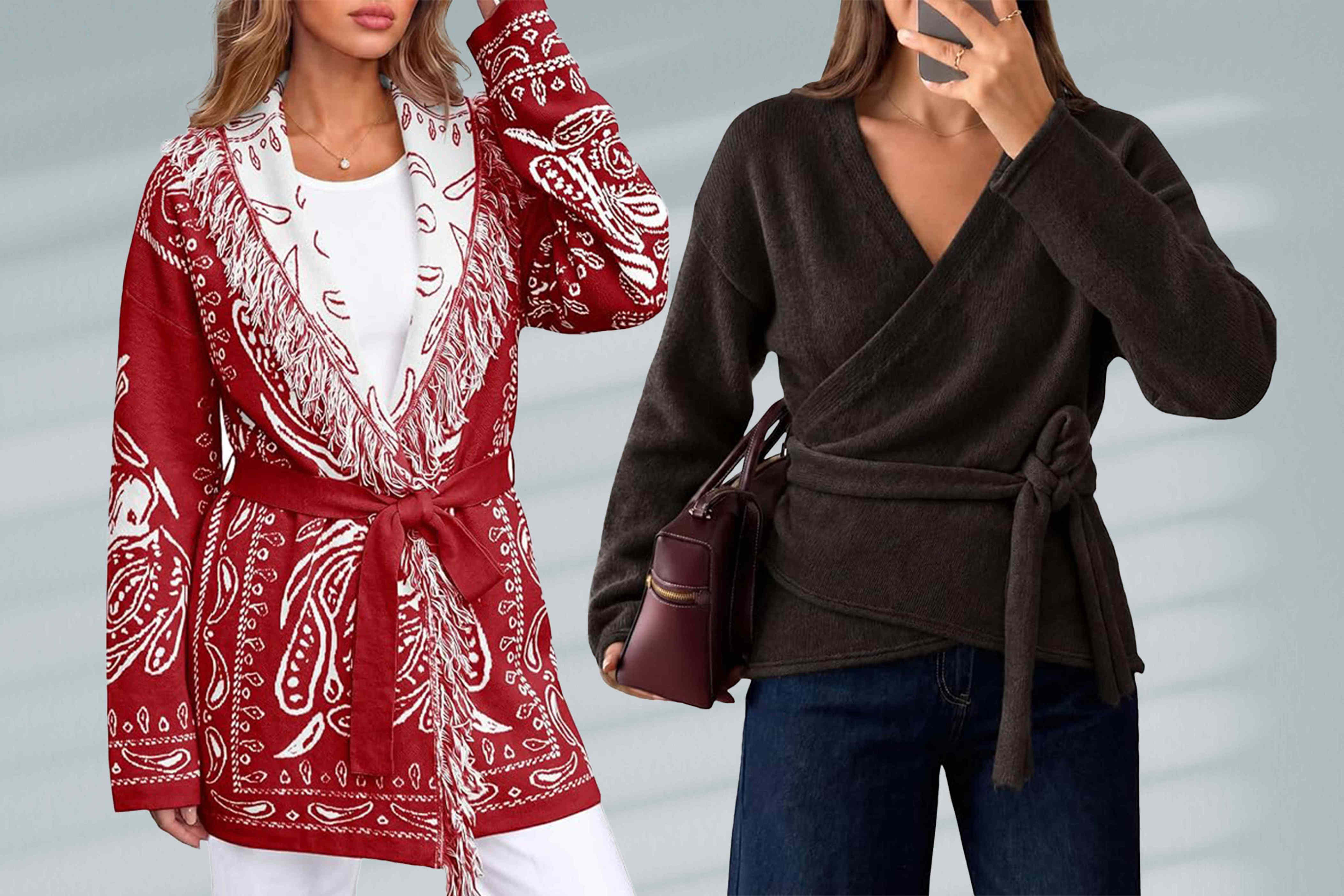 Tired of cardigans? Try a wrap sweater instead—we found 12 cozy, waist ...
