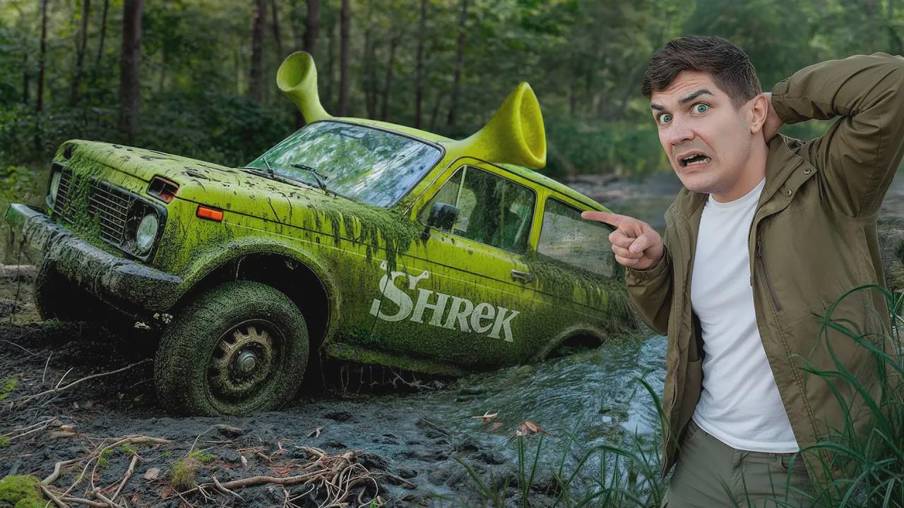 We found Shrek's crashed car | Found forgotten truck from Shrek’s swamp