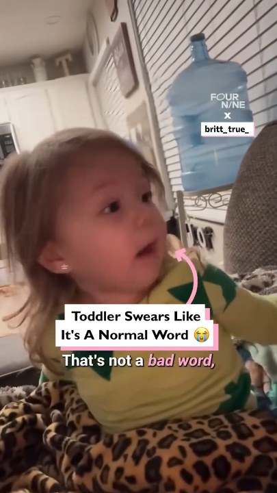Toddler swears like it's a normal word