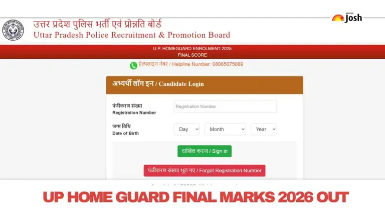 UP home guard final marks 2026 out: Download score card PDF at uppbpb ...