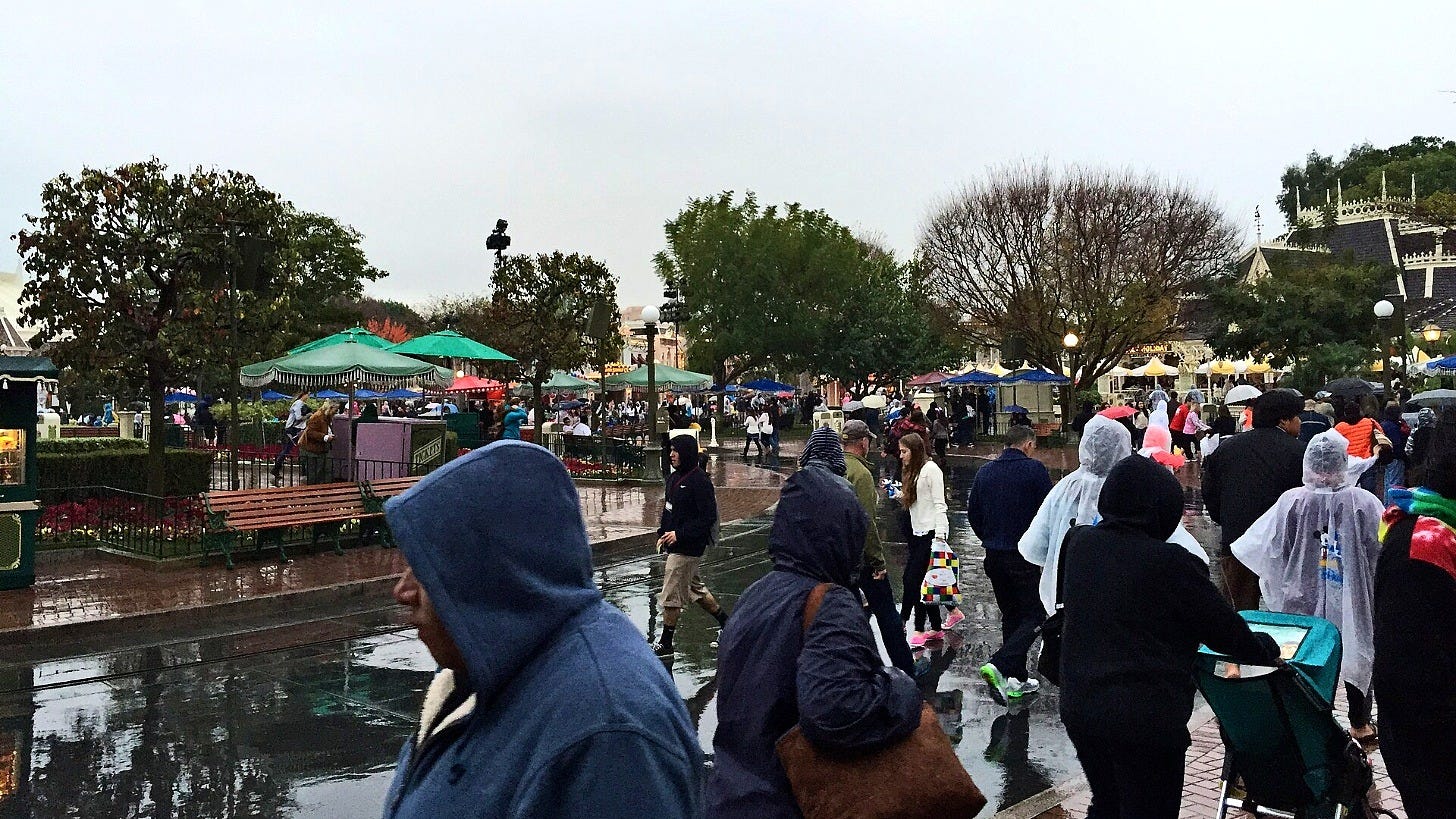 Disneyland flooding turned Frontierland into a wading pool