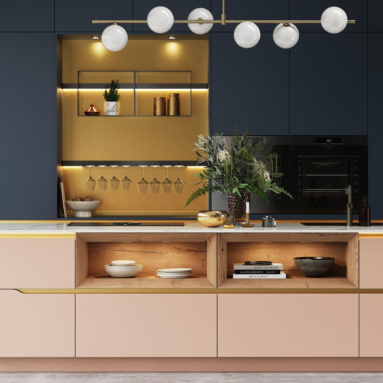 Hidden lighting is the key to making a kitchen look high-end, layered ...